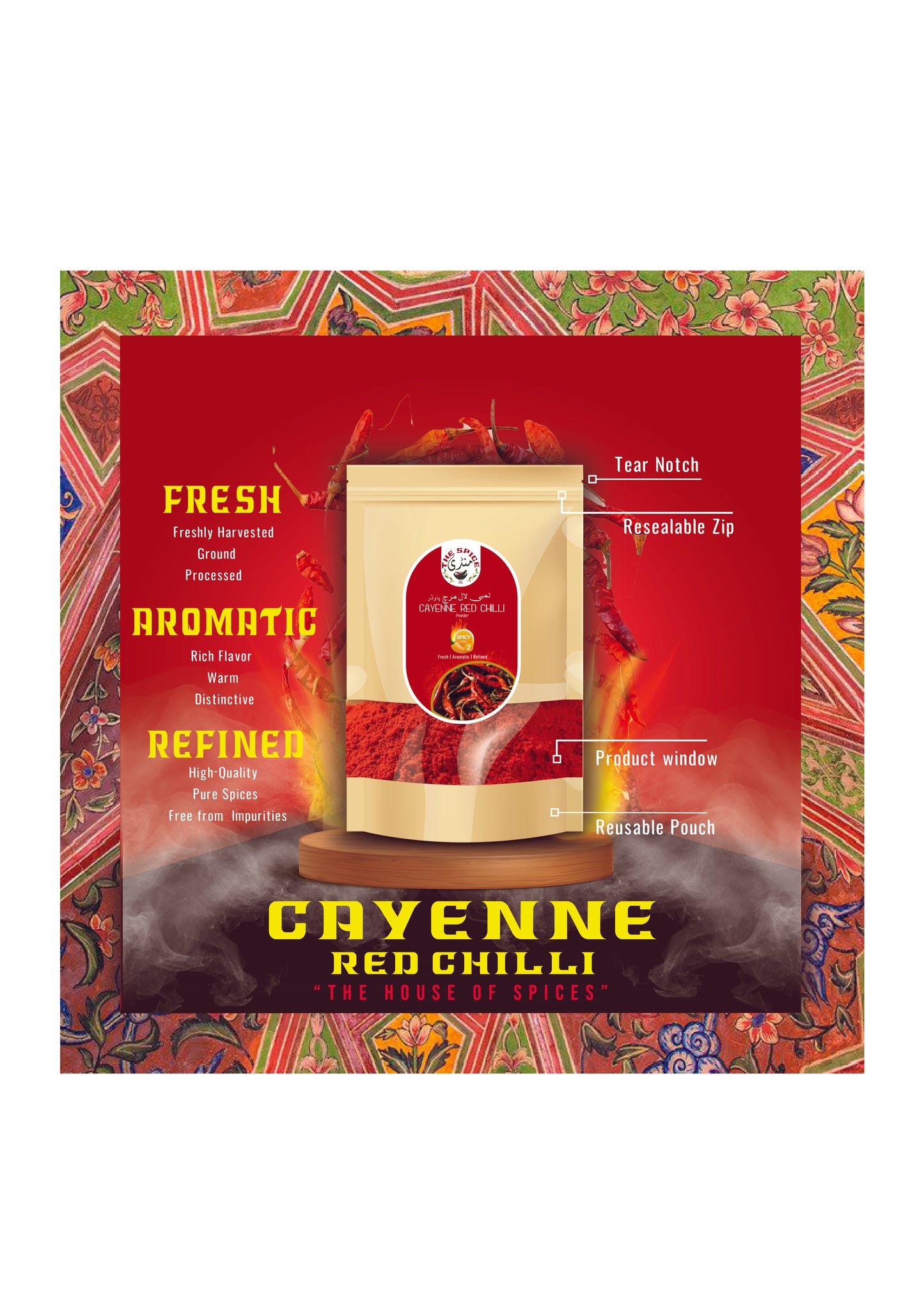 Cayenne Red Chilli Powder | (Laal Mirch ) مرچ پاؤڈر لمبی |
